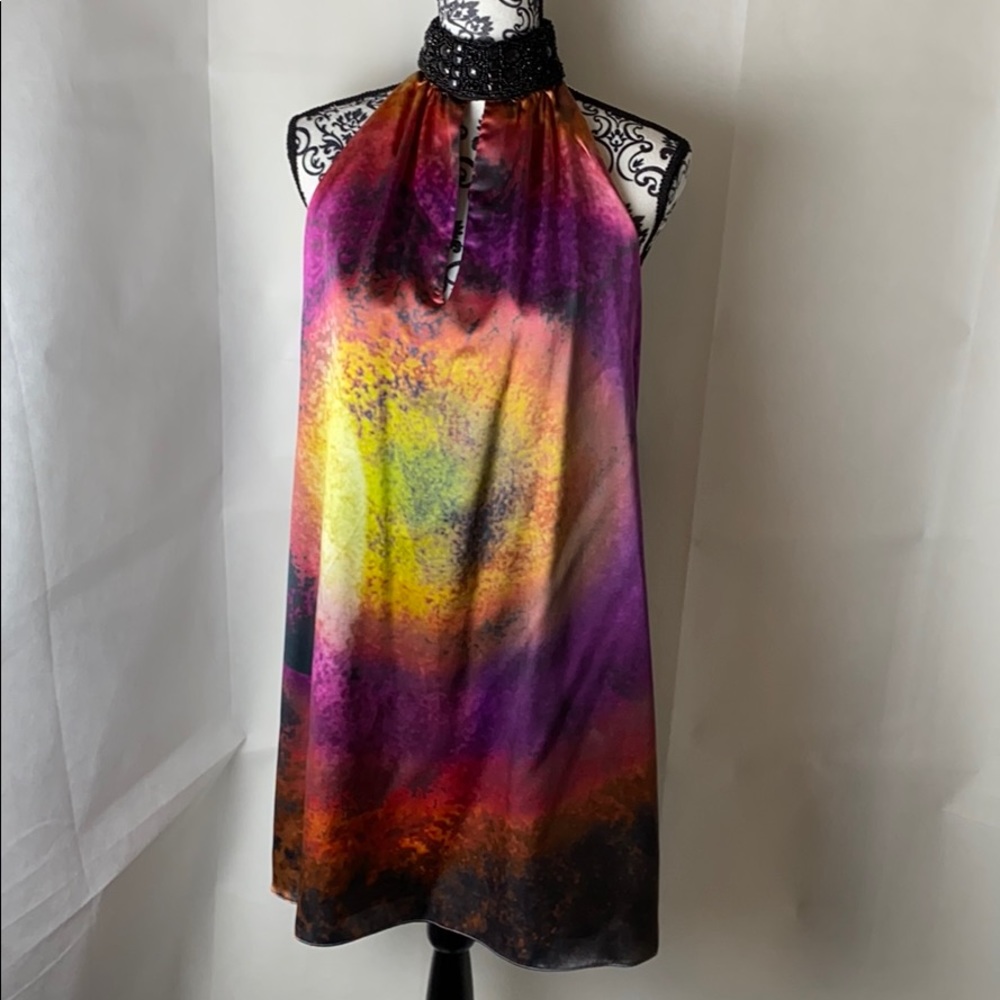 SINGLE stunning silky cocktail dress.